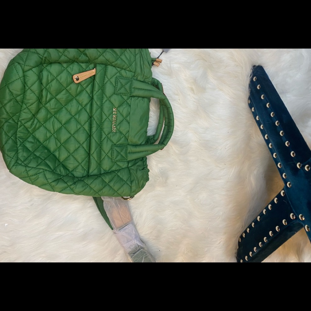 NWT MZ Wallace Small Metro Drawstring Bucket Bag - Ivy Green